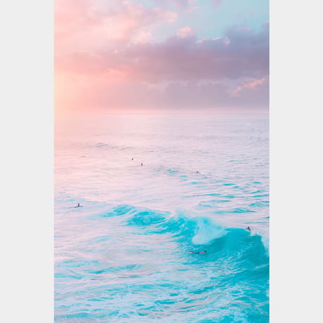 Jess Loiterton × ISLANDER Hawaiian Metal Print Art『Pipeline Pastels』