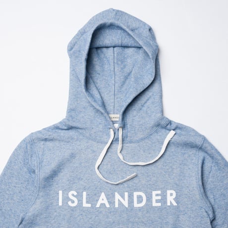 ISLANDER/アイランダー ロゴスウェットプルオーバーパーカー/ヴィンテージヘザーブルー