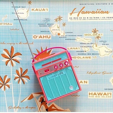SUNNYLIFE（サニーライフ）BEACH SOUNDS/ビーチステレオスピーカー/RETRO SOUNDS/HOT CORAL