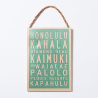 SoHa LIVING/Oahu Scroll Town メッセージロゴプレート看板