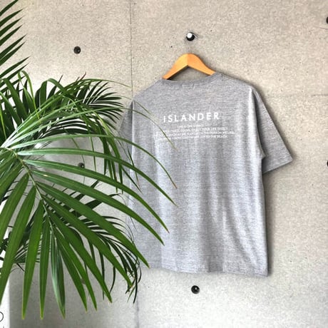 ISLANDER/アイランダー FLAG LOGO ビッグシルエット胸ポケットTシャツ（グレー）