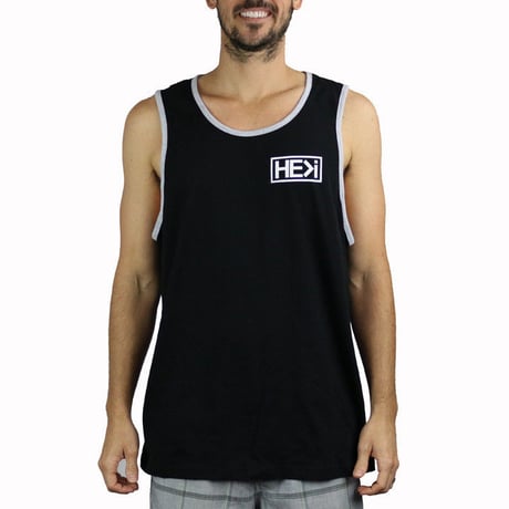 HE＞i（ヒー）タンクトップ　BADGE TANK（ブラック）S