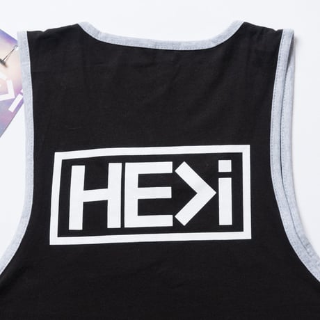 HE＞i（ヒー）タンクトップ　BADGE TANK（ブラック）S