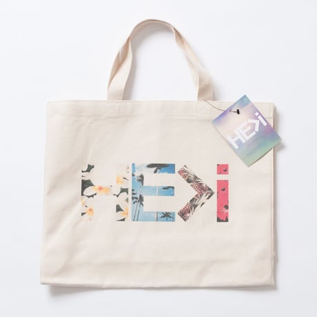 HE＞i（ヒー）キャンパストートバッグ  ISLAND LOGO TOTE / S