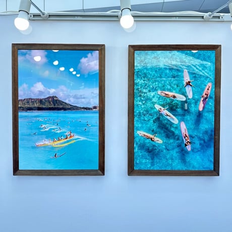 Jess Loiterton × ISLANDER Hawaiian Metal Print Art『Rainbow Waves』