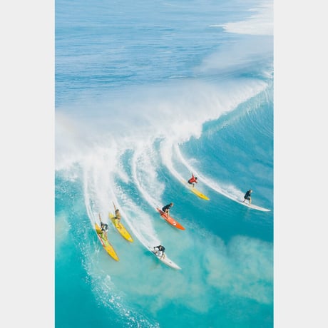 Jess Loiterton × ISLANDER Hawaiian Metal Print Art『Waimea Bay Party Wave』