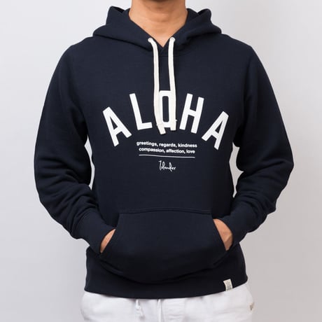 ISLANDER/アイランダー 『ALOHA』スウェットプルオーバーパーカー/ネイビー