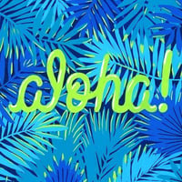 【Kim Sielbeck キム・シルベック】デジタルプリントアート Blue Aloha 11×14