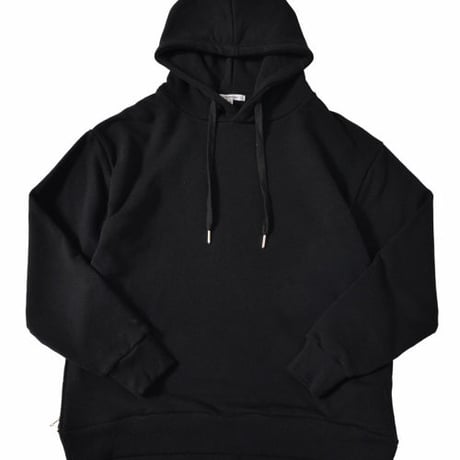 ISLANDER/アイランダー ビッグシルエットサイドジッププルオーバーパーカー（ブラック）