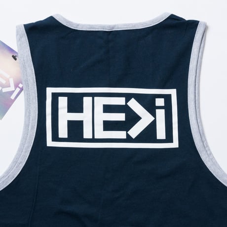 HE＞i（ヒー）タンクトップ　BADGE TANK（ネイビー）S