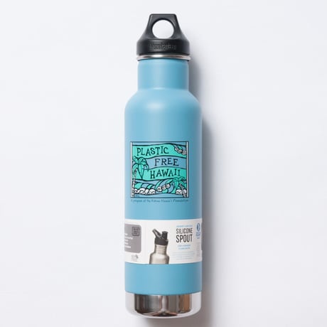 Heather Brown × Plastic Free Hawaii Klean Kanteen 20oz（592ml）Classic Vacuum Insulated with Loop Cap