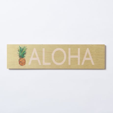 SoHa LIVING/Aloha Pineapple Wood Sigh  メッセージロゴプレート看板