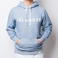ISLANDER/アイランダー ロゴスウェットプルオーバーパーカー/ヴィンテージヘザーブルー