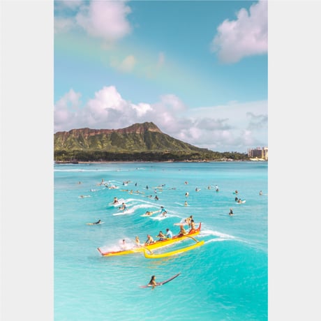 Jess Loiterton × ISLANDER Hawaiian Metal Print Art『Aloha State』