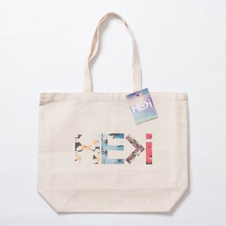 HE＞i（ヒー）キャンパストートバッグ  ISLAND LOGO TOTE / M