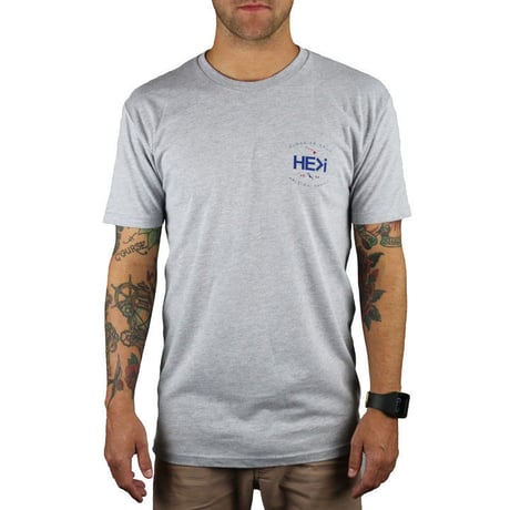 HE＞i（ヒー）Tシャツ GARAGE TEE（ヘザーグレー）S