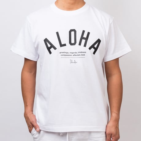 ISLANDER/アイランダー 『 ALOHA 』 Tシャツ/ホワイト