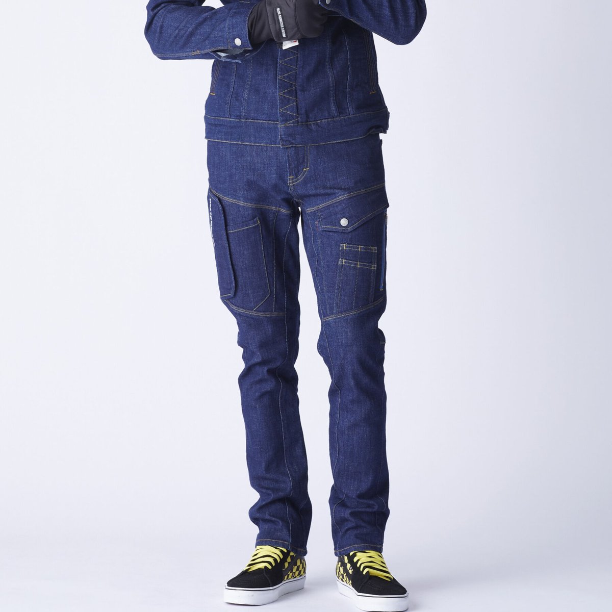 最新作業服 ストレッチデニム カーゴパンツ タイトフィット/ BMC 最新作業服 ストレッチデニム カーゴパンツ タイトフィット/ BMC