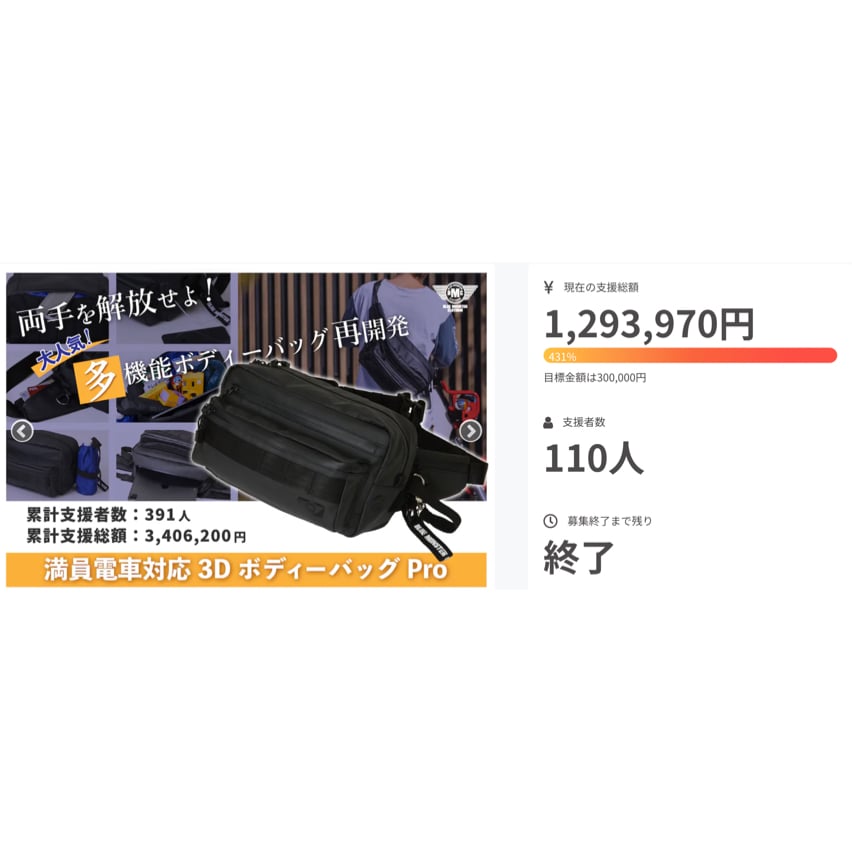 再入荷）バイク用ボディーバッグ【撥水・大容量】BMC 満員電車
