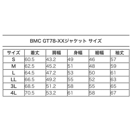 （立体構造）作業服 ストレッチデニム ライダージャケット レギュラーフィット/ BMC GT78-XX JACKET BLACK / U03GT