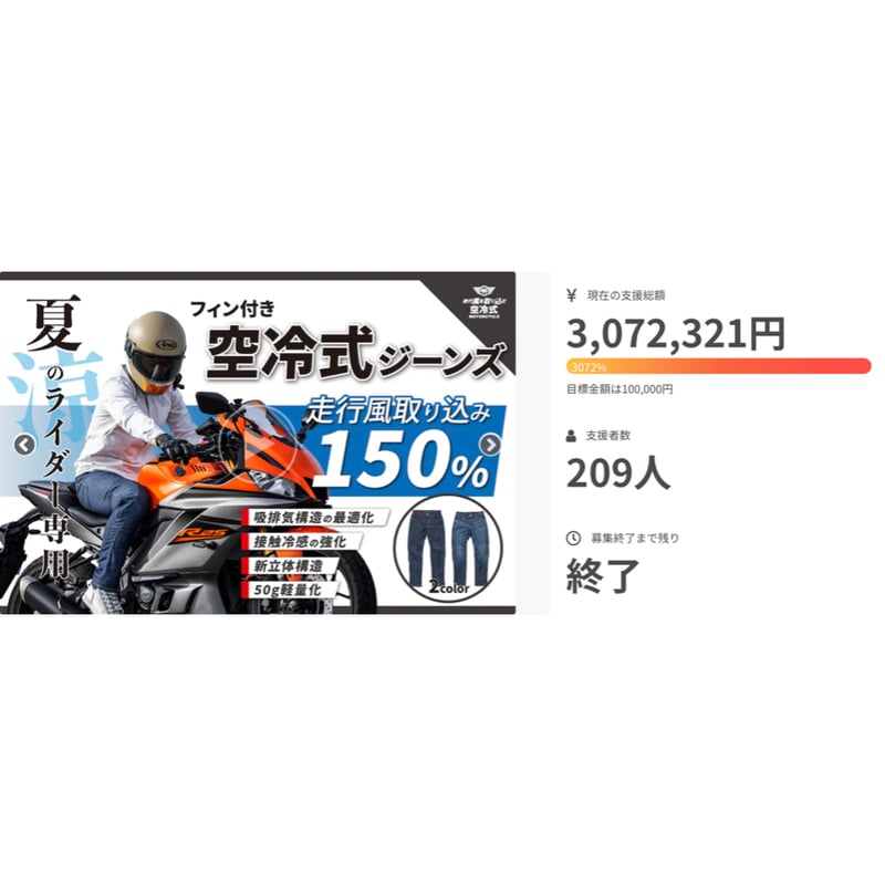 夏のライダーを救う！走行風を取り込む【フィン付き空冷式