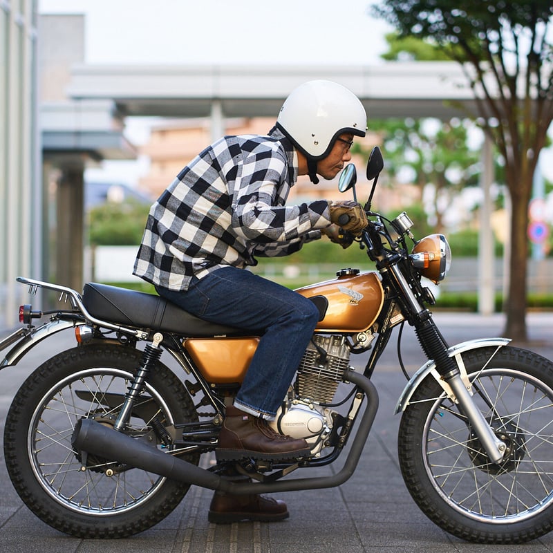 ツーリングに最適)【ライダー専用チェックシャツ】赤×黒 / 白 ツーリングに最適)【ライダー専用チェックシャツ】赤×黒 / 白
