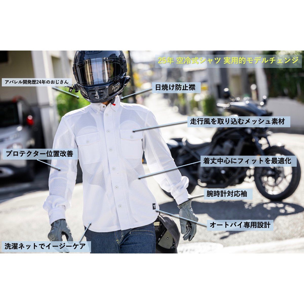 【未使用】即完売品 BMC 空冷式シャツBM-MSL2402C 2025年モデル 空冷式シャツ 2025年モデル | BLUE MONSTER CLOTHING – BLUE