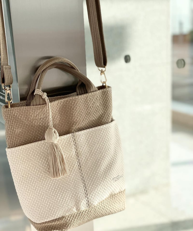 にこ¨̮⃝ item shoulder bag（ivory） C.Mt】 SHOULDER BAG S