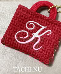 イニシャルミニバッグチャーム『K』