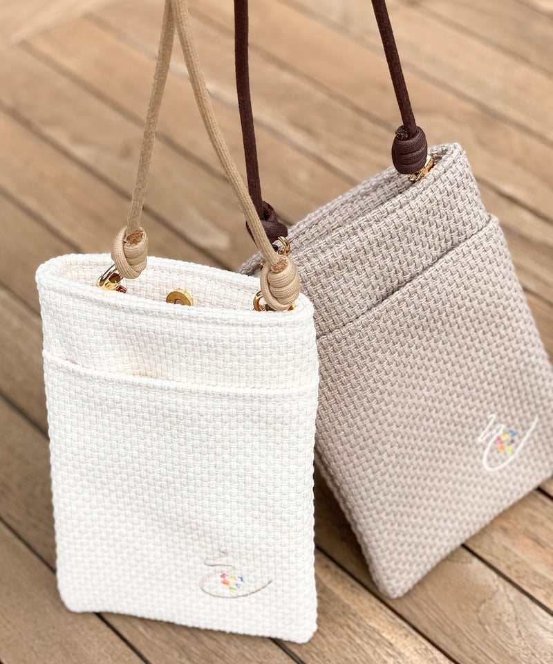 超希少　最初期　マルジェラ　布　ポーチ　3枚セット タグ付き MALHIA KENT / ポシェット Mauve tweed ／ Peche tweed - 文具・雑貨