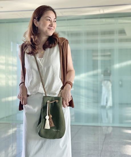 残りわずかSTRING　数量限定KHAKI　※タッセルチャームSサイズ2個付き
