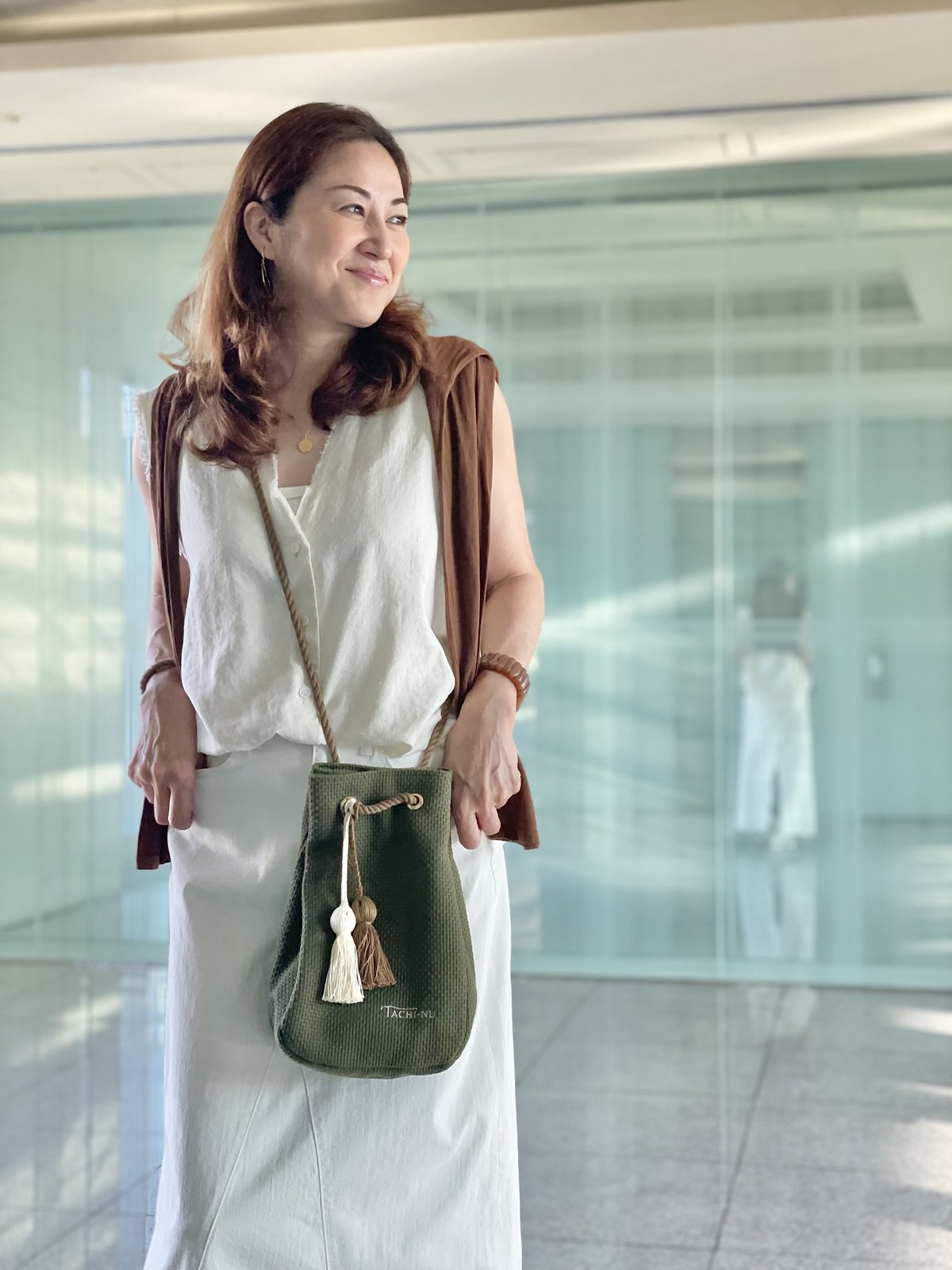 残りわずかSTRING 数量限定KHAKI ※タッセルチャームSサイズ2個付き