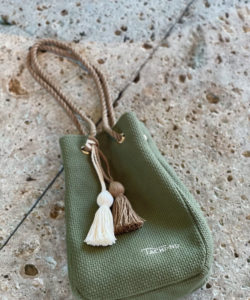 残りわずかSTRING 数量限定KHAKI ※タッセルチャームSサイズ2個付き