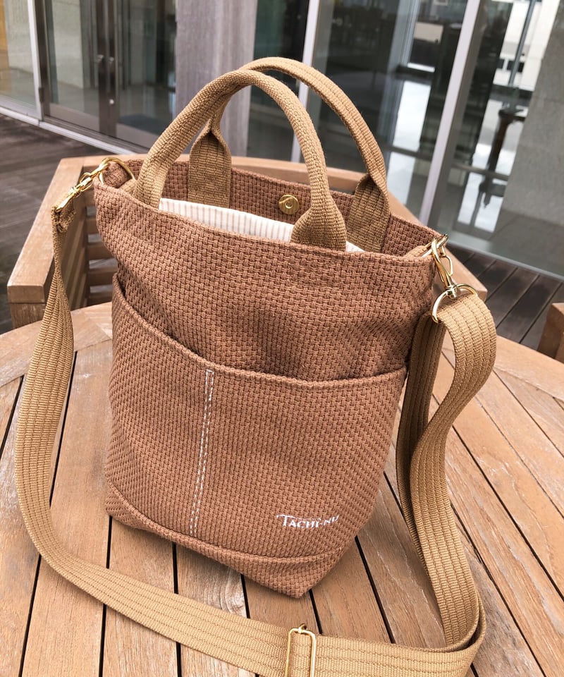 タチヌTACHI-NU新作Round camel キャメル ショルダー 斜めがけ