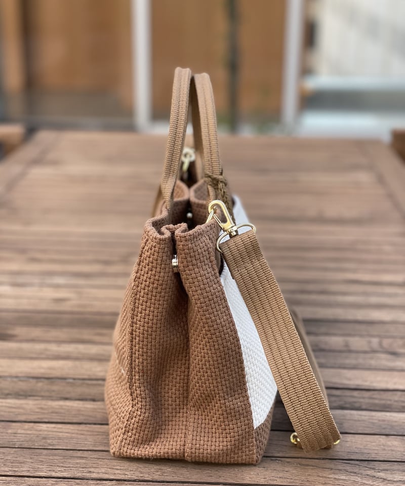 再販！TASSELトートバッグ両面Sサイズ CAMEL ※ストラップ