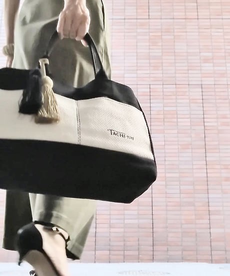 TASSELトートバッグ両面Lサイズ ブラック