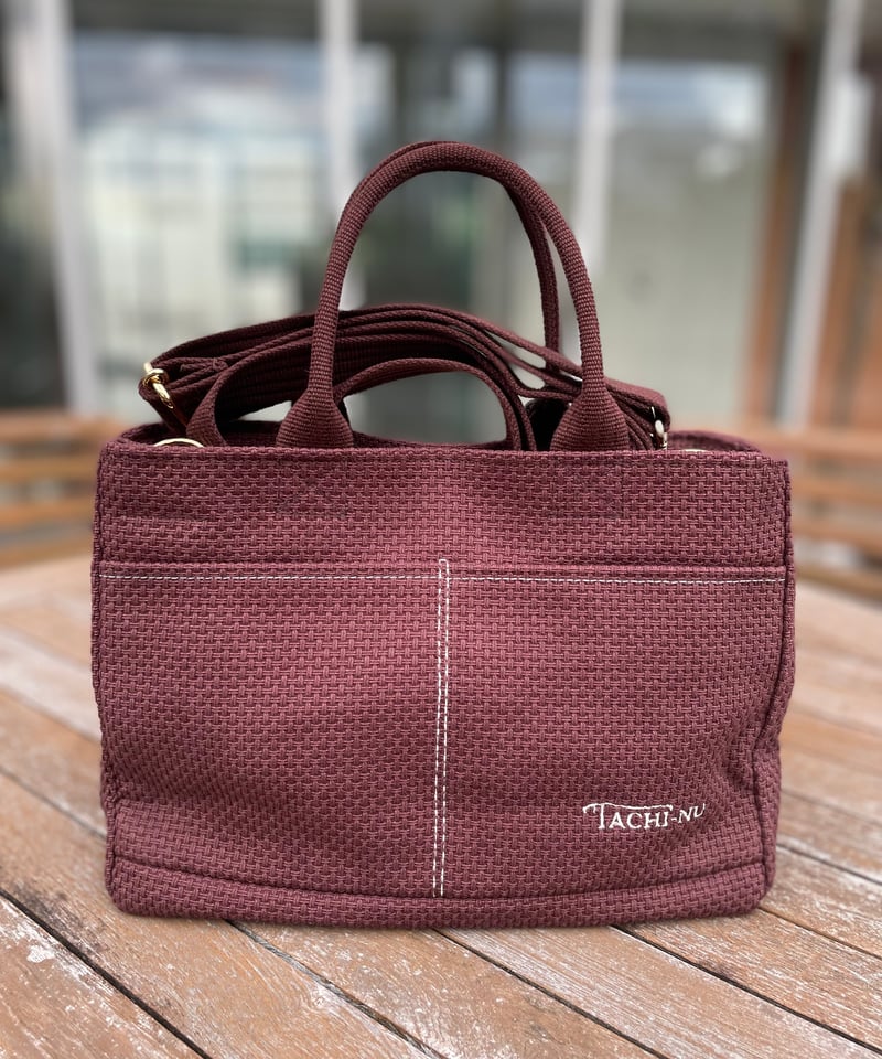 TASSELトートバッグSサイズ 2025AW限定色ボルドー | TACHI-NU