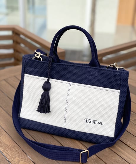 数量限定再販！TASSELトートバッグ両面タイプ Sサイズ　数量限定！NAVY