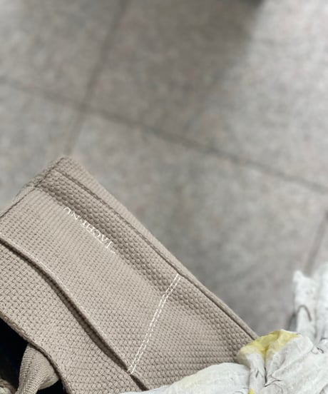 TASSELトートバッグ両面(S)グレージュ※ストラップ&タッセルチャーム付き