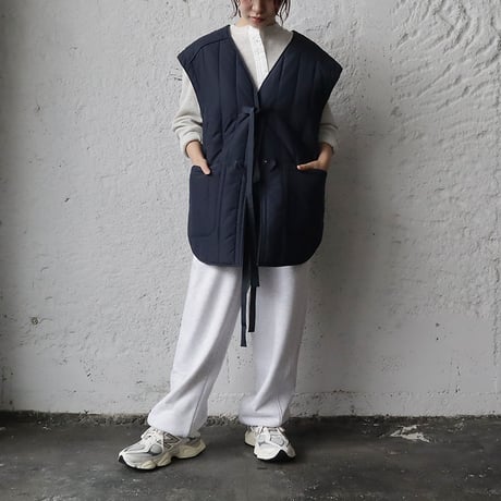 ànuke backopen stripe vest (navy)