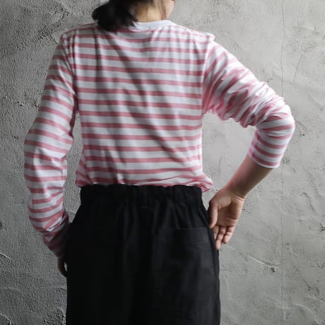 R&D.M.Co- gauze bouder L/T shirt(gray/sax/pink)