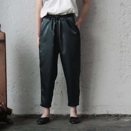 NOTA  satin pants (dark green)