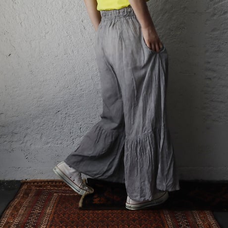 Tabrik gather pants (sumi-zome)