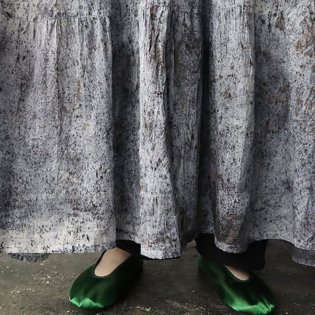 Tabrik cotton silk tiered dress (logewood)