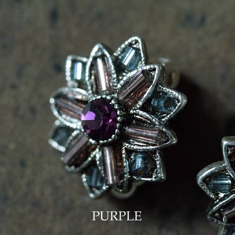 france dead stock earrings flower