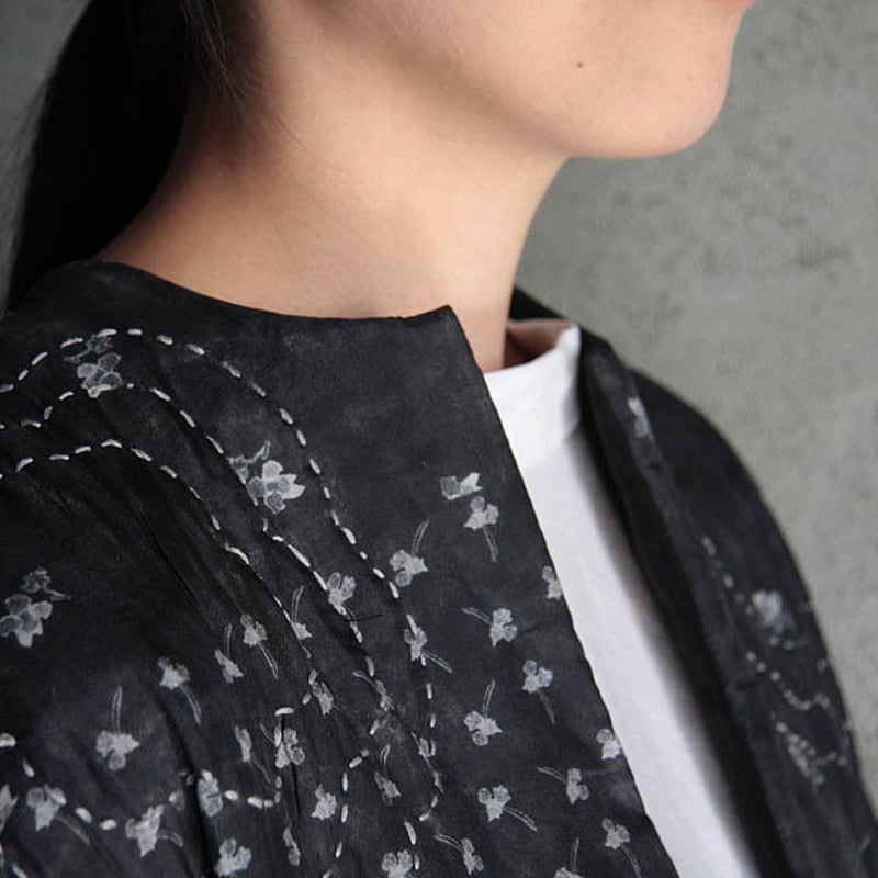 TOWAVASE Aquarelle silk quilt robe | nii-B | WE