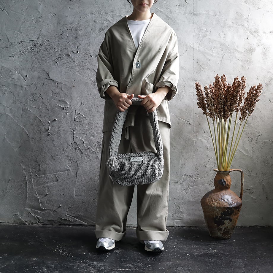 専用！R&D.M.Co- LILIAN YARN HAND KNIT BODYB R&D.M.Co- LILIAN YARN HAND KNIT BODY BAG / Gray - ＋ING MARKET