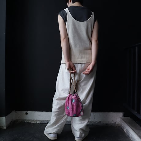 NOUVELLES DU PARADIS cotton knit vest (ivory)