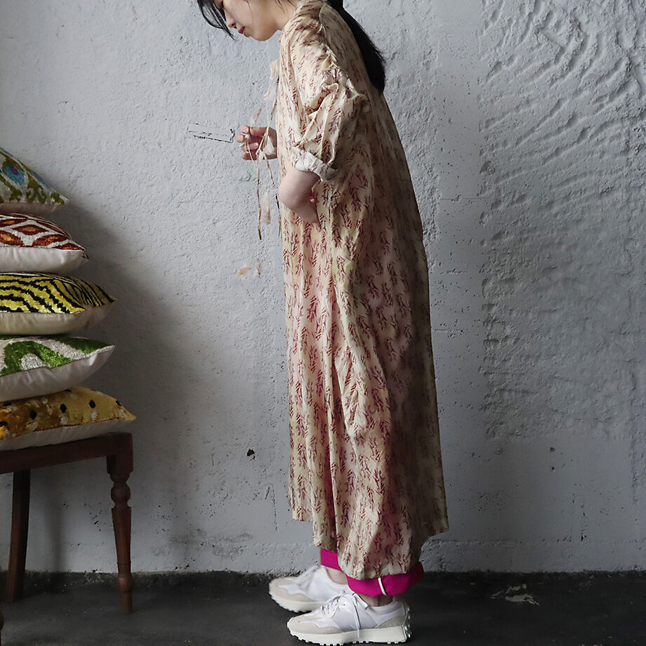 towavase sarasa silkrobe Leo ベージュ TOWAVASE トワヴァース シルク sarasa dress サラサ ドレス