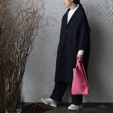 .less cotton jacket coat (navy stripe)